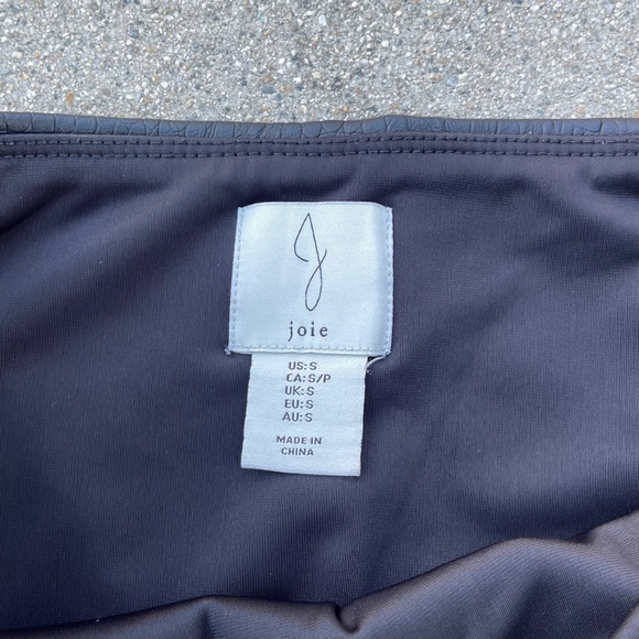 Joie Croc Embossed Faux Leather Elastic Waist pull on pants size small preloved - Picture 3 of 5